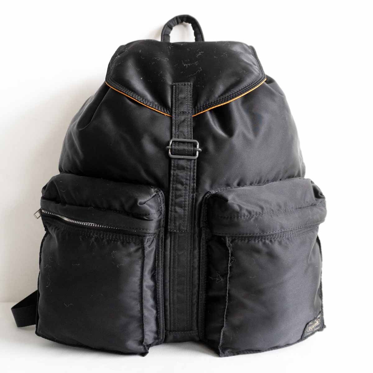 【美品】PORTER 【タンカー リュック】ポーター ブラック バックパック デイパック TANKER BAG ナイロン