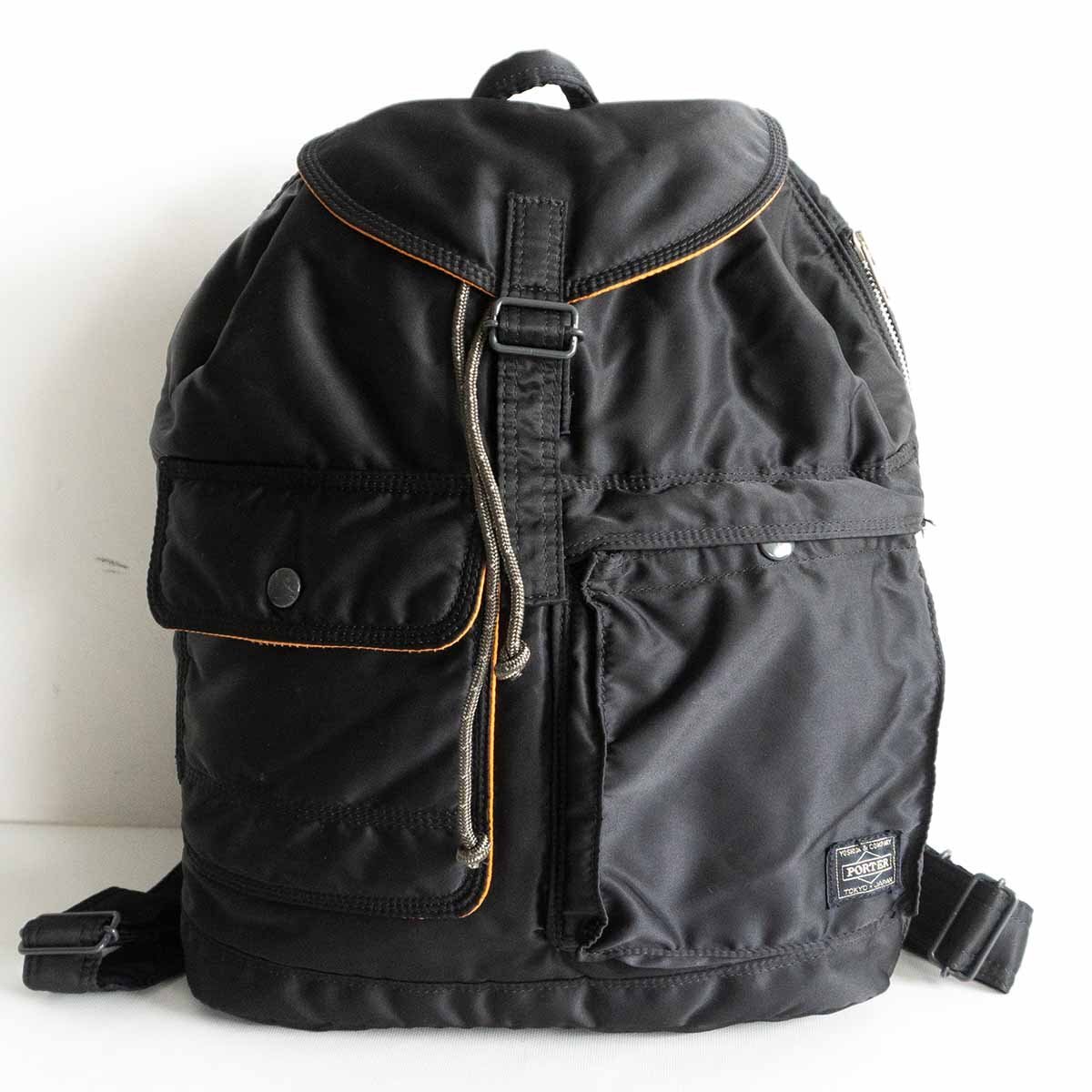 【美品】PORTER 【タンカー リュック】ポーター ブラック バックパック デイパック TANKER BAG ナイロン