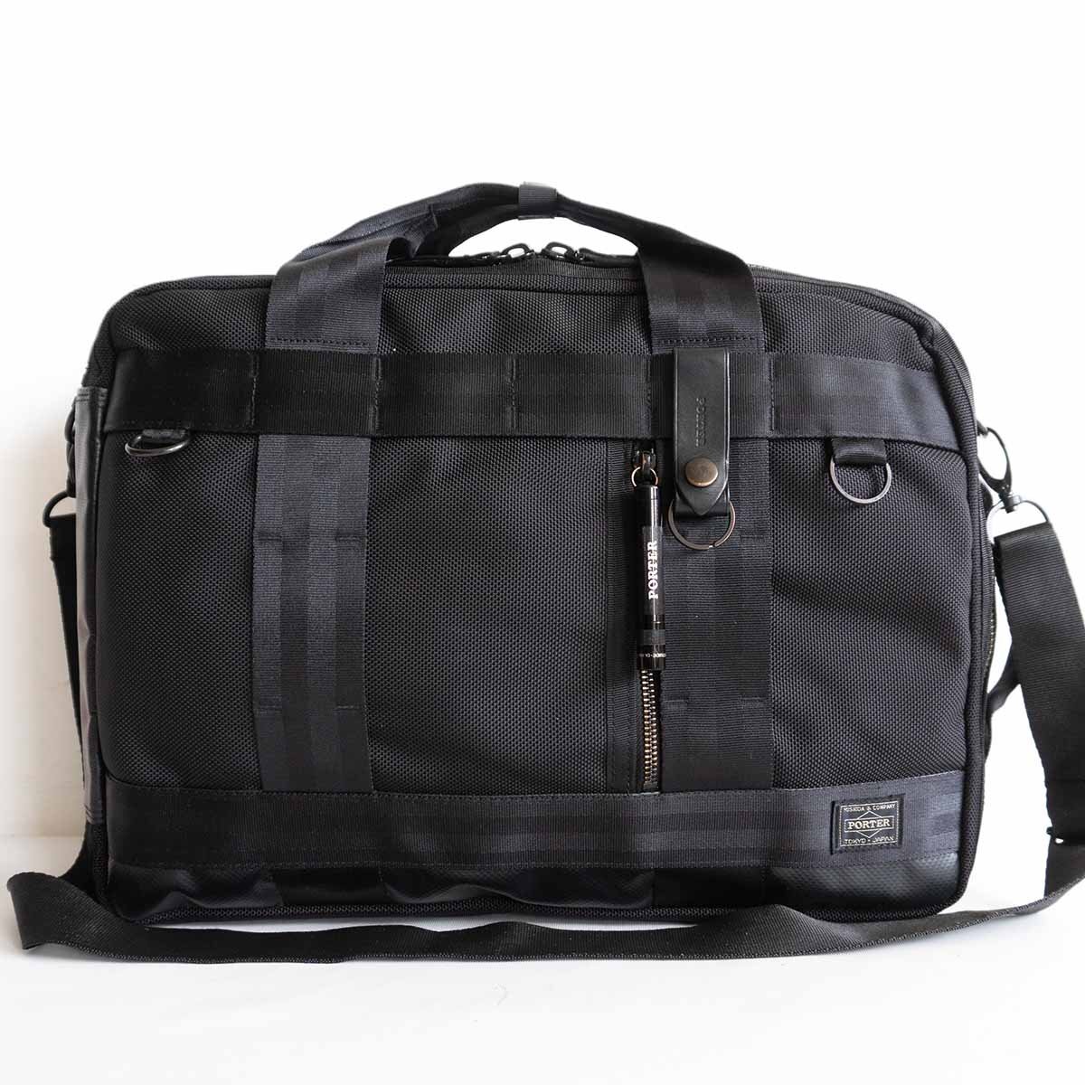 【美品】PORTER 【HEAT 3WAY ブリーフケース】ヒート ビジネスバッグ リュック ナイロン マグライト BAG 703-06980