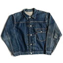 【50sヴィンテージ/40相当】 LEVI'S【506XX BIGE 1ST デニムジャケット 】ファースト 片面タブ ボタン裏ツメ刻印 スライドバックル