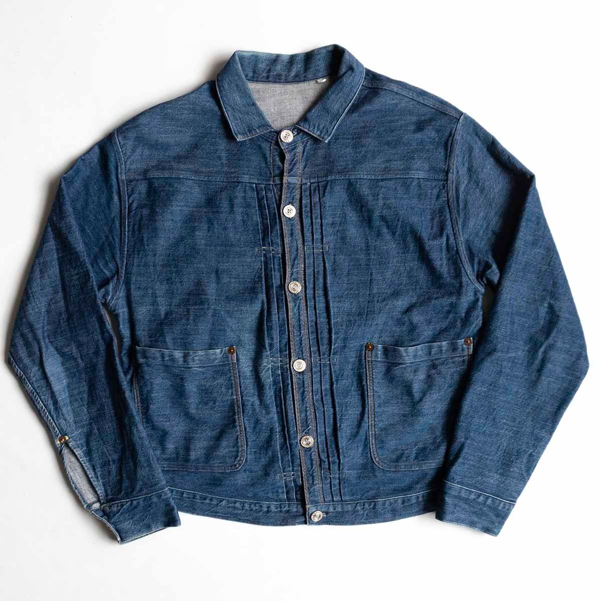 【USA製】LEVI'S VINTAGE CLOTHING【1880 トリプルプリーツブラウス】40 デニムジャケット LVC インディゴ