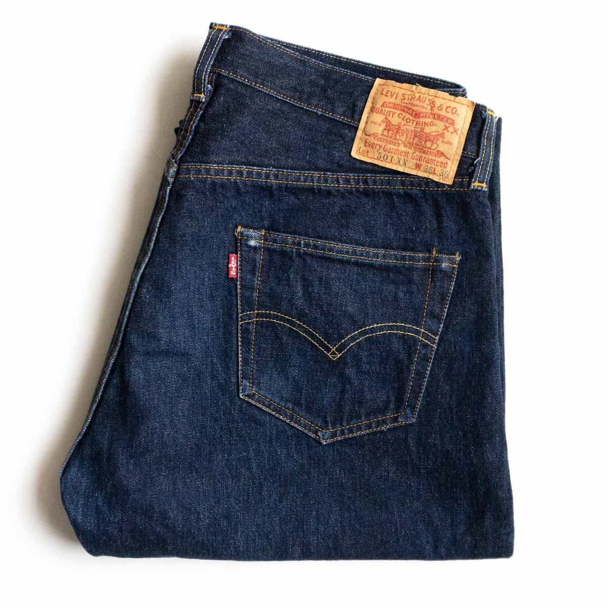 【バレンシア製/濃紺】 LEVI'S 【501XX ビッグE デニムパンツ 】36×36 インディゴ 555 アメリカ製 wxl