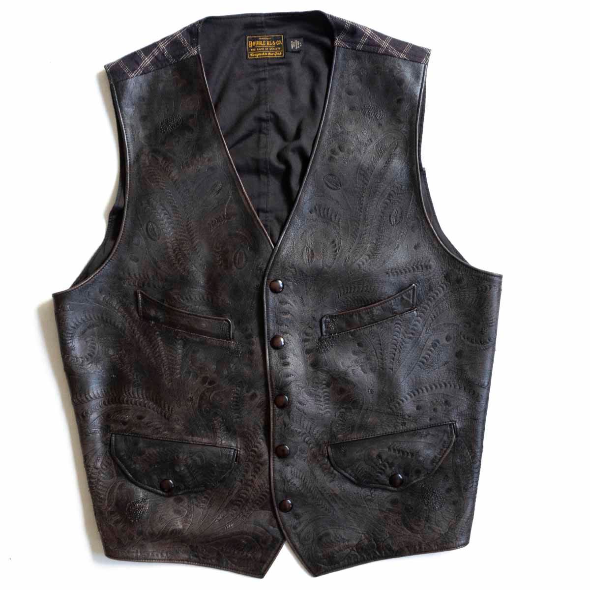 傑作 RRL POSADAS RUG VEST ネイティブ レザー ベストS メンズ 傑作 RRL POSADAS RUG VEST ネイティブ レザー ベストS メンズ