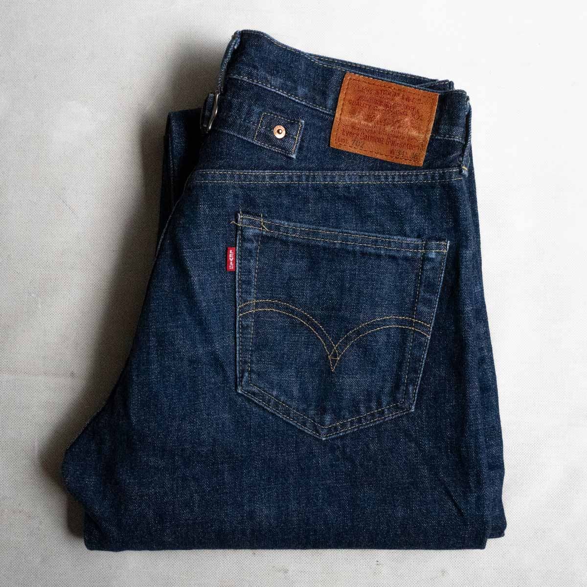 【雰囲気抜群/濃紺】 LEVI'S 【 702XX ビッグE デニムパンツ 】34×36 リーバイス 日本製 wl 25010080