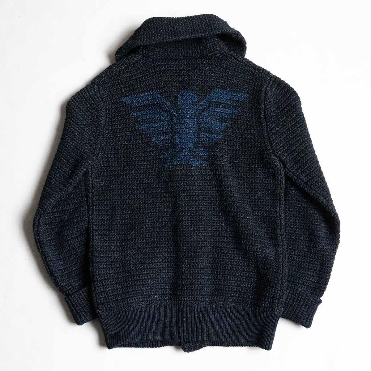 【雰囲気抜群】RRL 【 HAND KNIT Cardigan】XS ショールカラー カーディガン ダブルアールエル 25040052