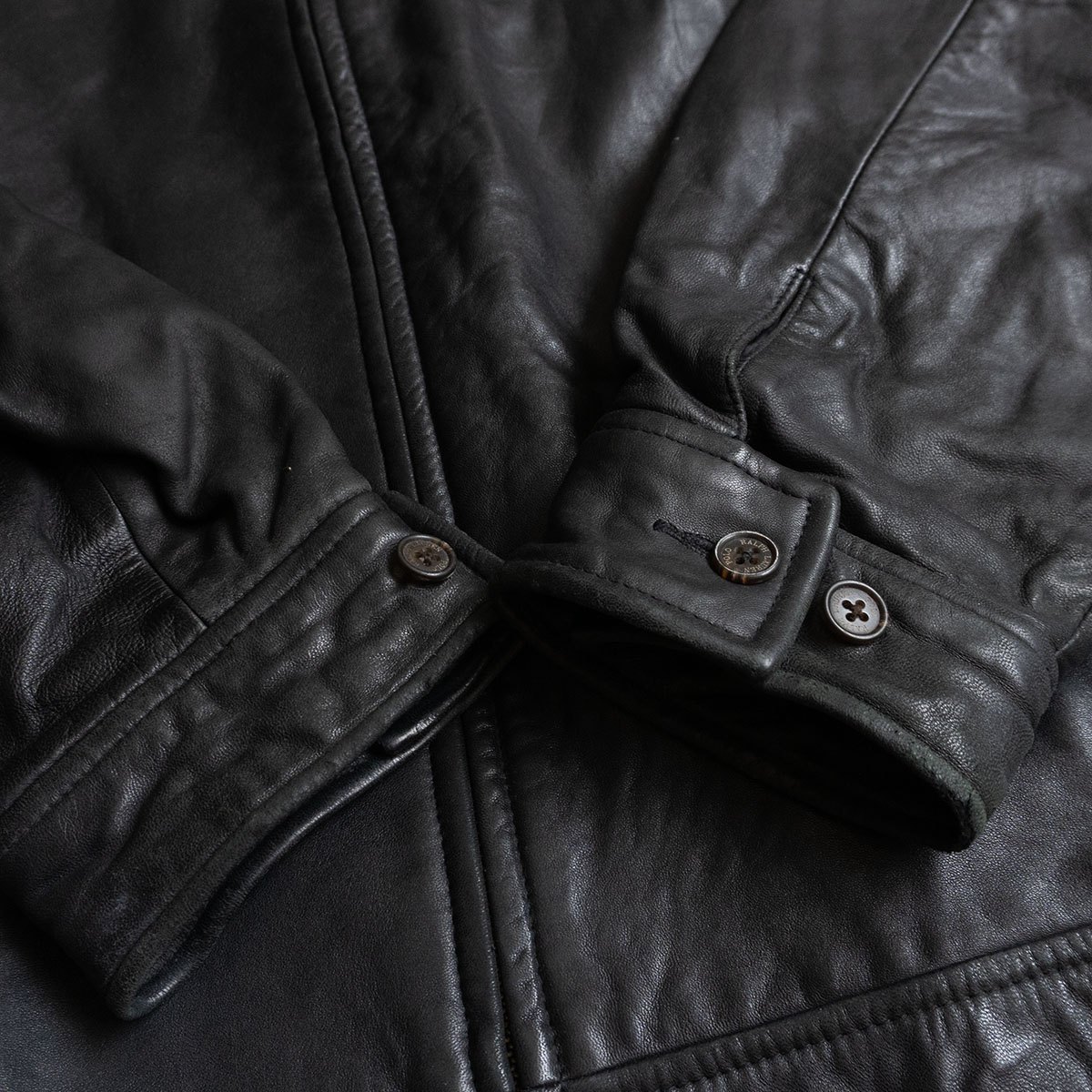 【最高級品/XXL】POLO RALPH LAUREN 【ラムレザー スイングトップ ジャケット】 ブラック ジャケット ラルフローレン 25060457