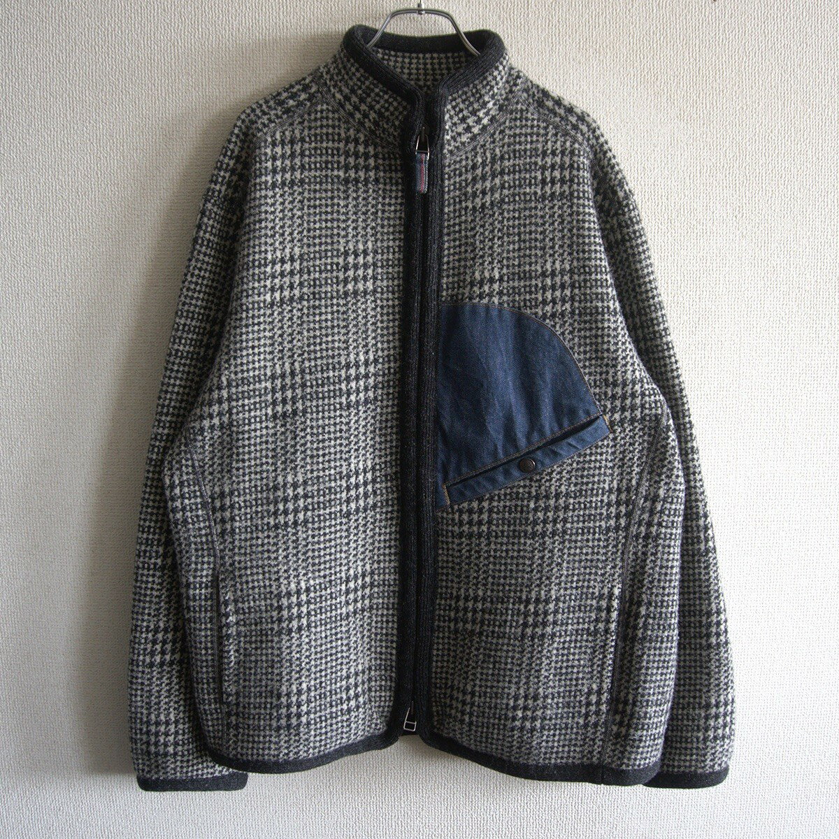 【美品】45R【シェットランドツイードのバインダーブルゾン】5 ジャケット 45rpm 25090206