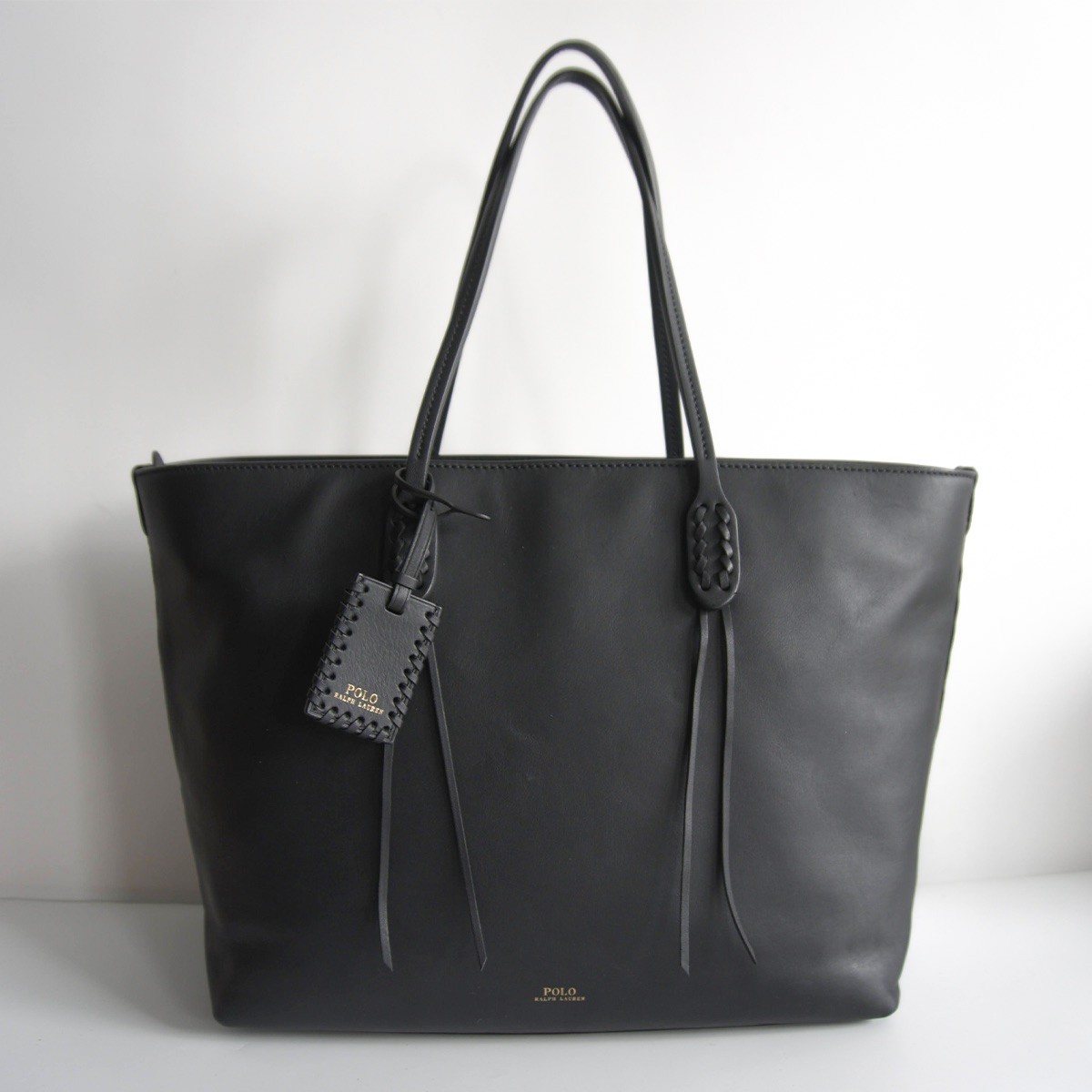 【高級品】POLO RALPH LAUREN【レザー トートバッグ】ブラック ラルフローレン 25110905