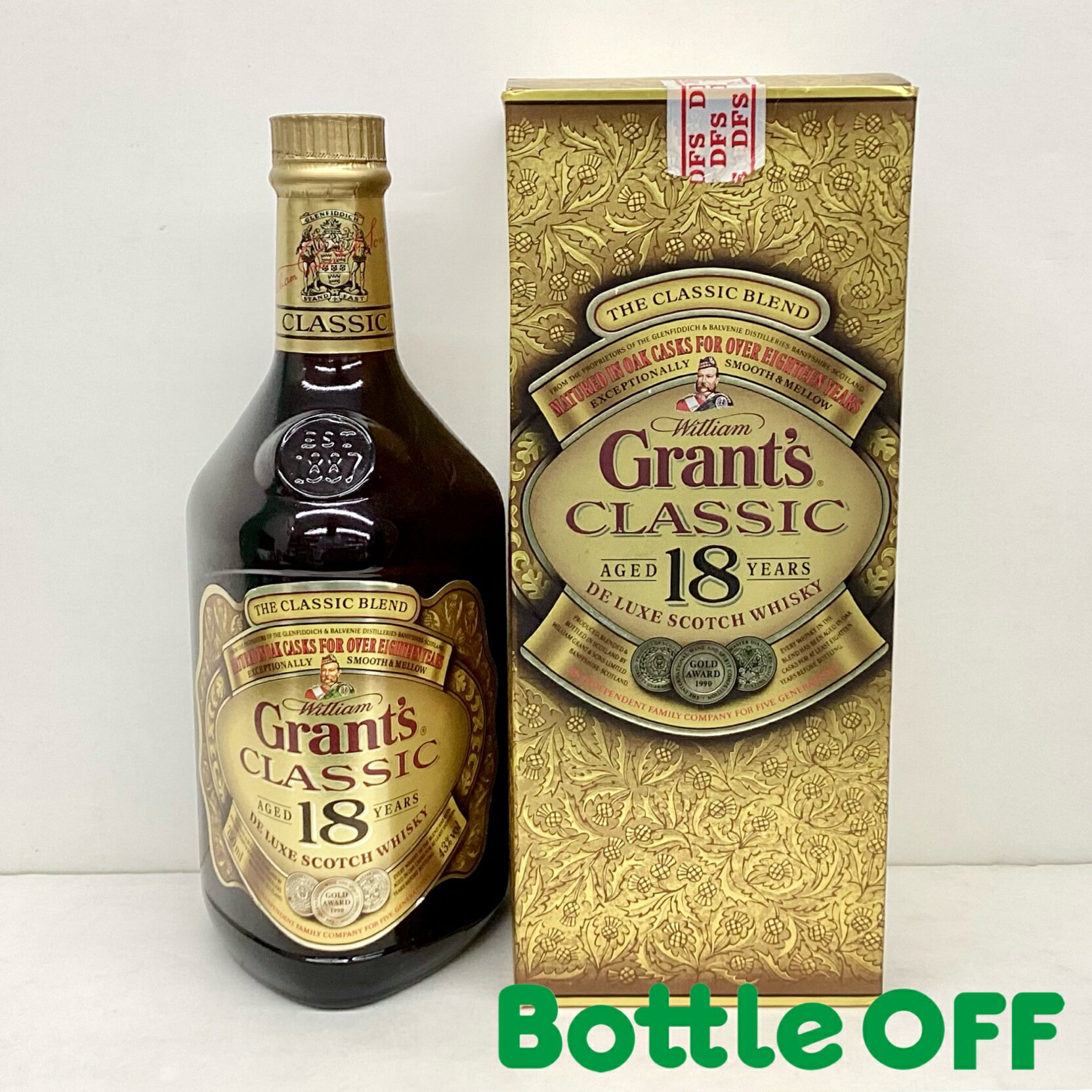 グランツ クラシック 18年　 スコッチウイスキー 43度 750ml　Grant’s CLASSIC 18years　SCOTCH WHISKY オールドボトル ヴィンテージウイスキー【二次流通品】