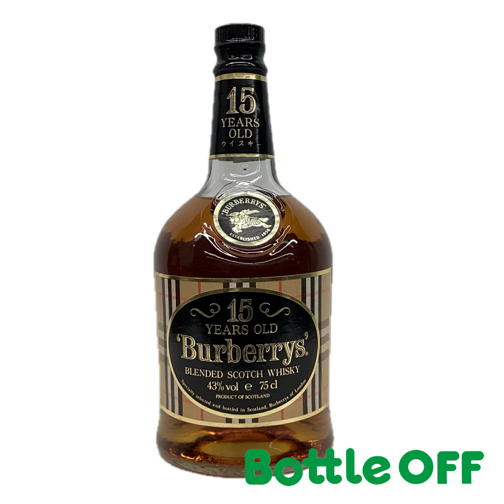バーバリー 15年 Burberrys' 750ml 43% ブレンデッドスコッチウイスキー オールドボトル ヴィンテージウイスキー 【二次流通品】