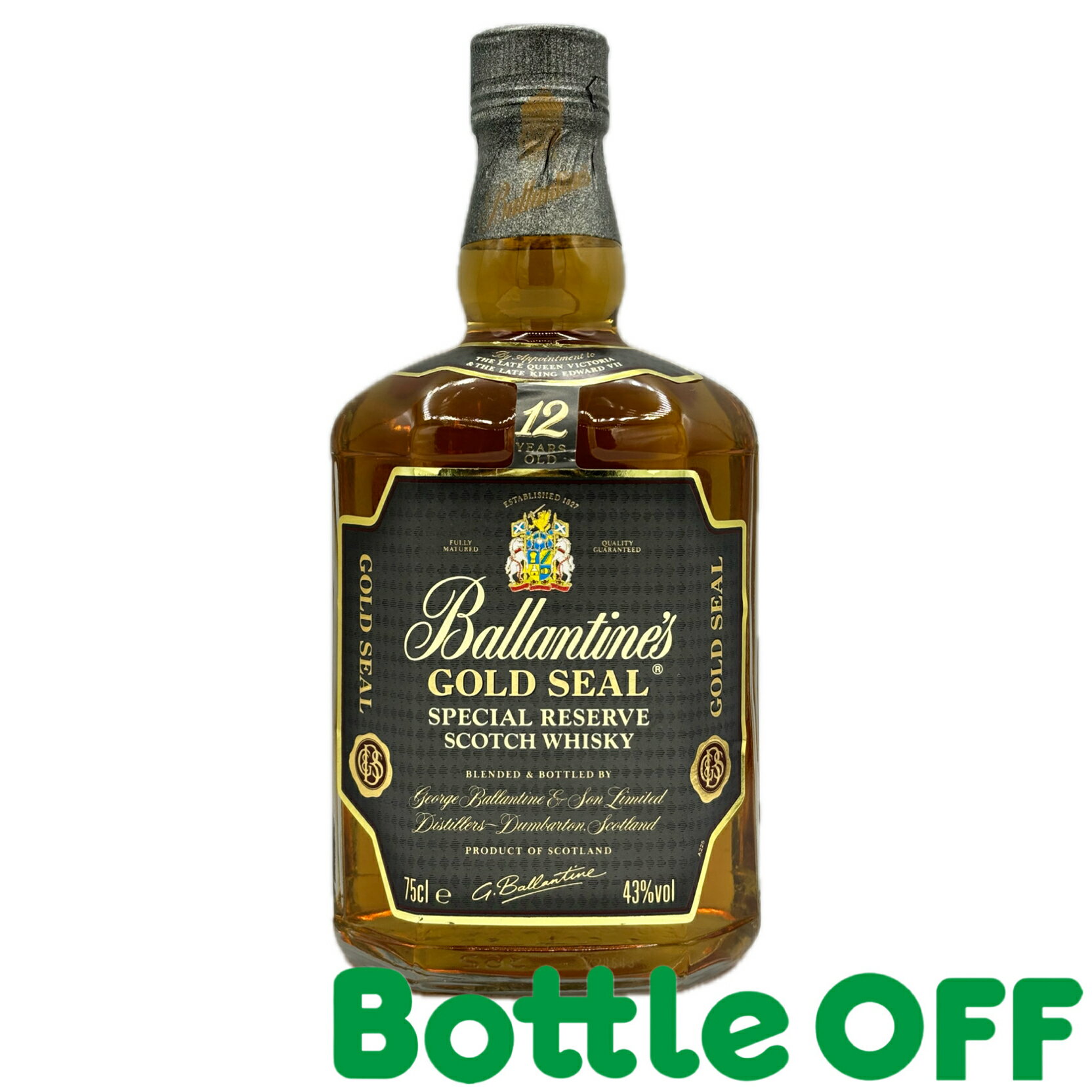バランタイン 12年 ゴールドシール 750ml 43% Ballantine's 12years GOLD SEAL オールドボトル ヴィンテージウイスキー 【二次流通品】
