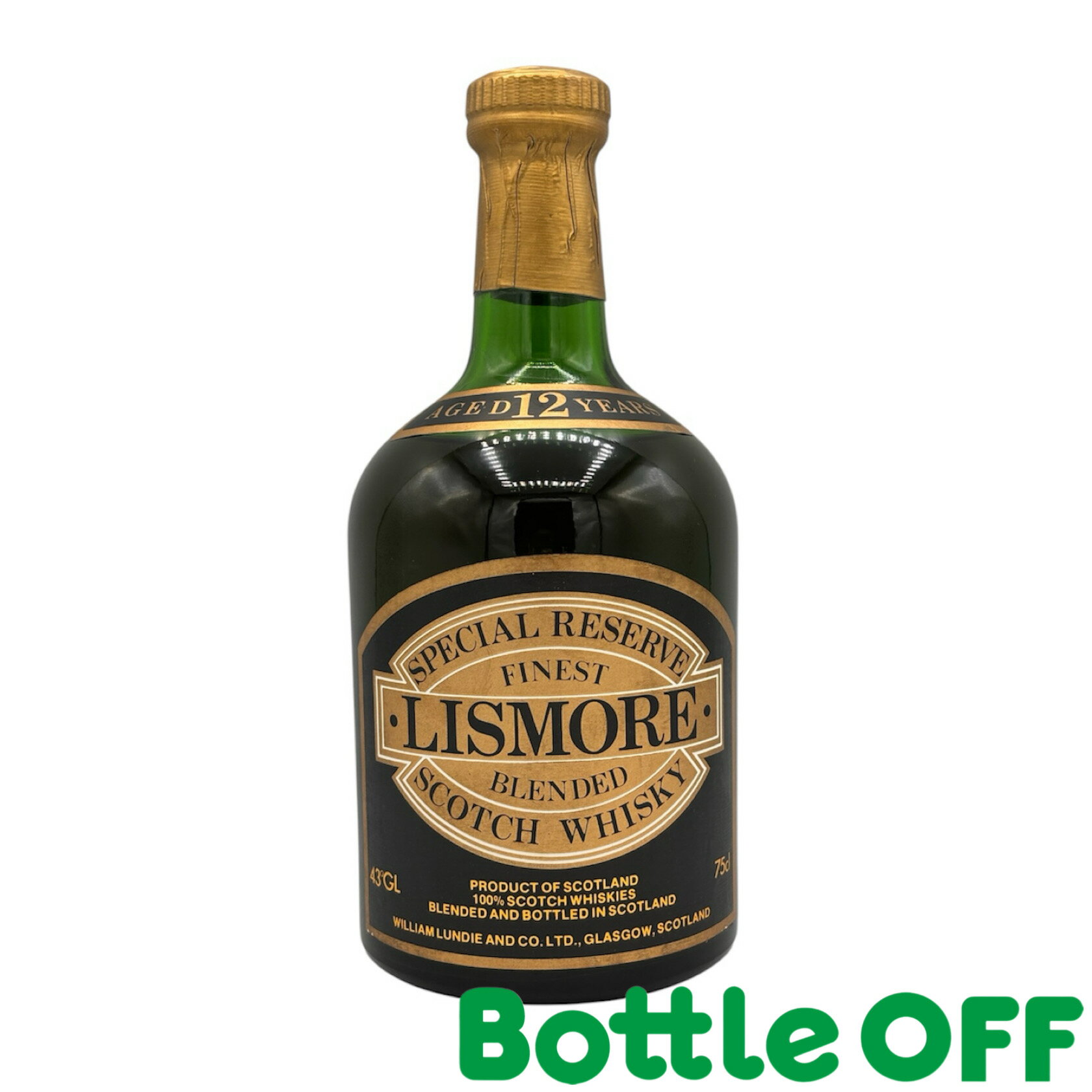 リズモア 12年 LISMORE 12YEARS BLENDED SCOTCH WHISKY 750ml 43% オールドボトル ヴィンテージウイスキー【二次流通品】