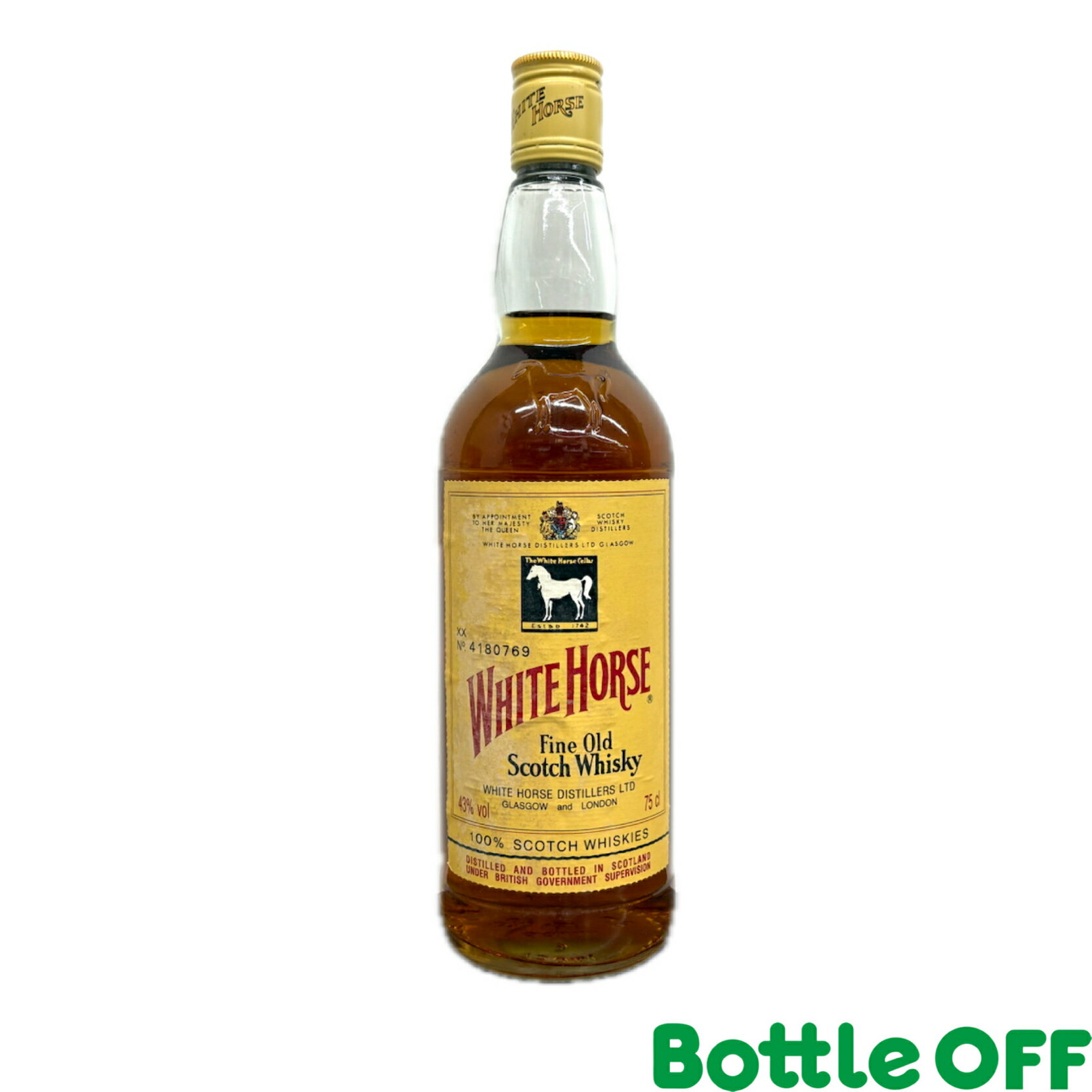 ホワイトホース ファインオールド 80s 43% 750ml 　WHITE HORSE Fine Old 80s 　スコッチウイスキー オールドボトル 【二次流通品】(4)