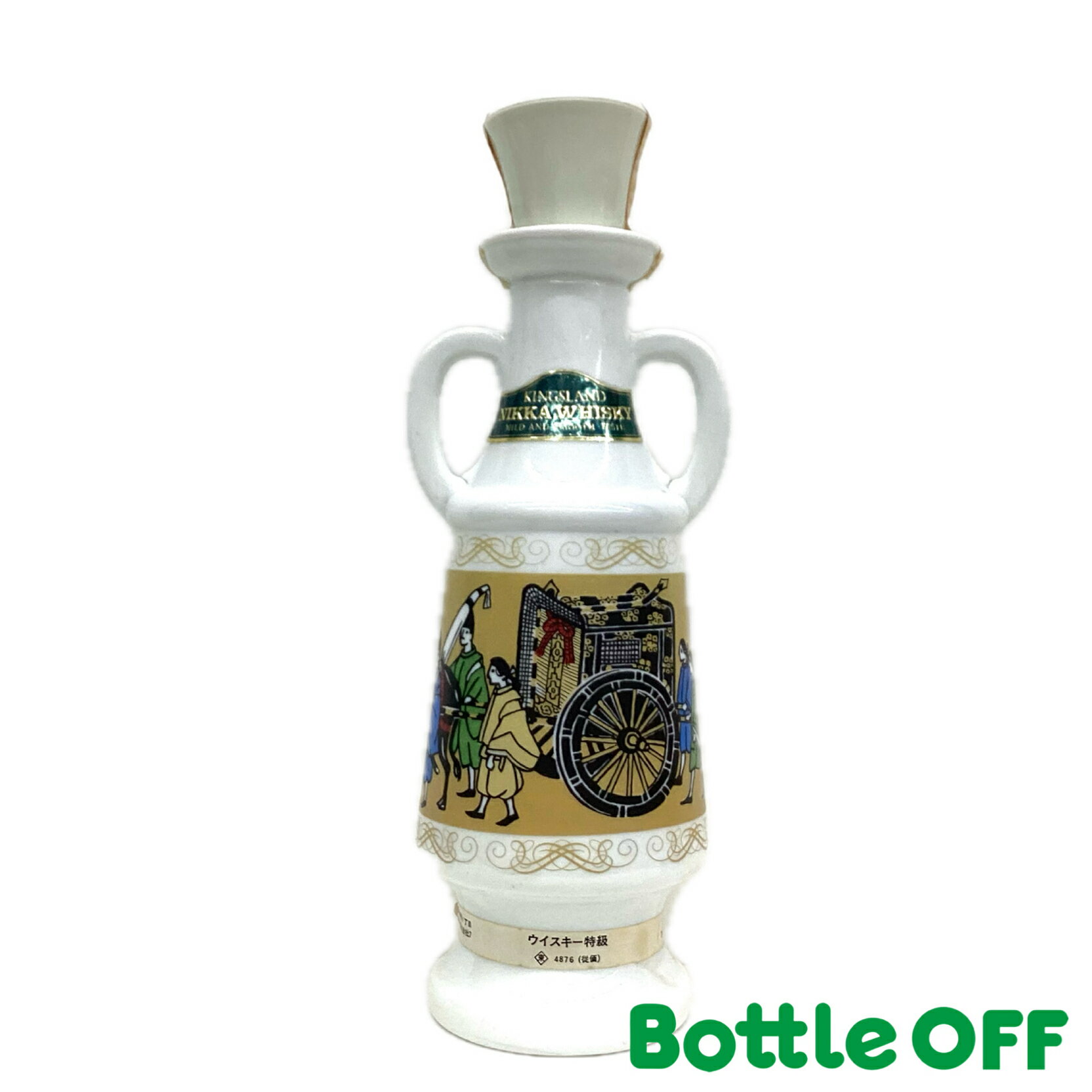 ニッカ キングスランド 80年代 陶器ボトル 牛車 特級表記 43% 720ml 1381g NIKKA KINGSLAND 80S ox car..
