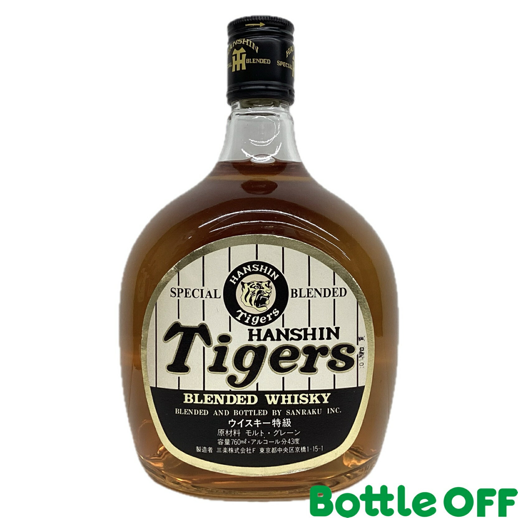 三楽オーシャン 阪神タイガース 特級 760ml 43% Sanraku Ocean Hanshin Tigers 80s オールドボトル ヴィンテージウイスキー 