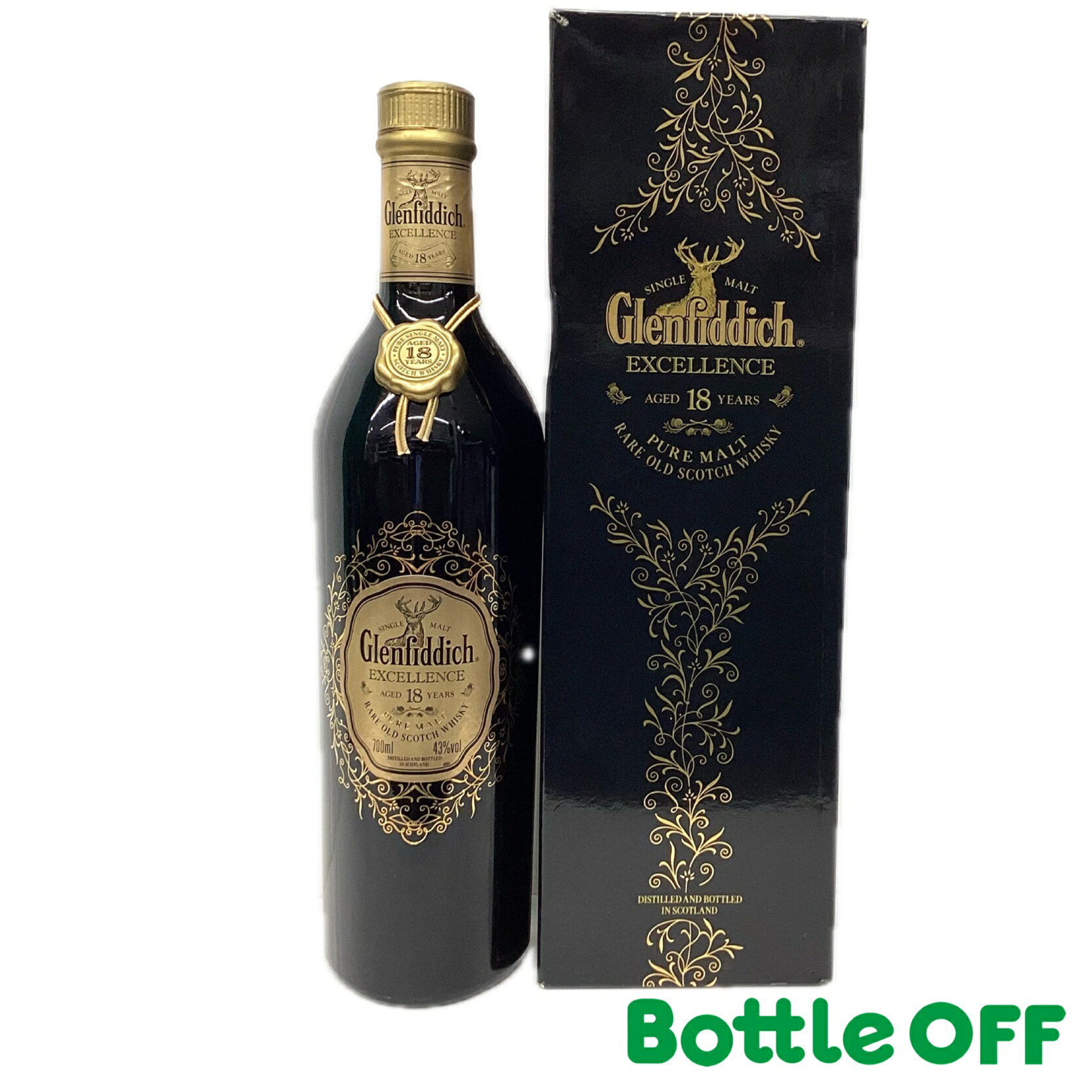 グレンフィディック エクセレンス 18年 ピュアモルト レアオールド 箱付　700ml 43% 　Glenfiddich EXCELLENCE 18years　オールドボトル ヴィンテージウイスキー 【二次流通品】