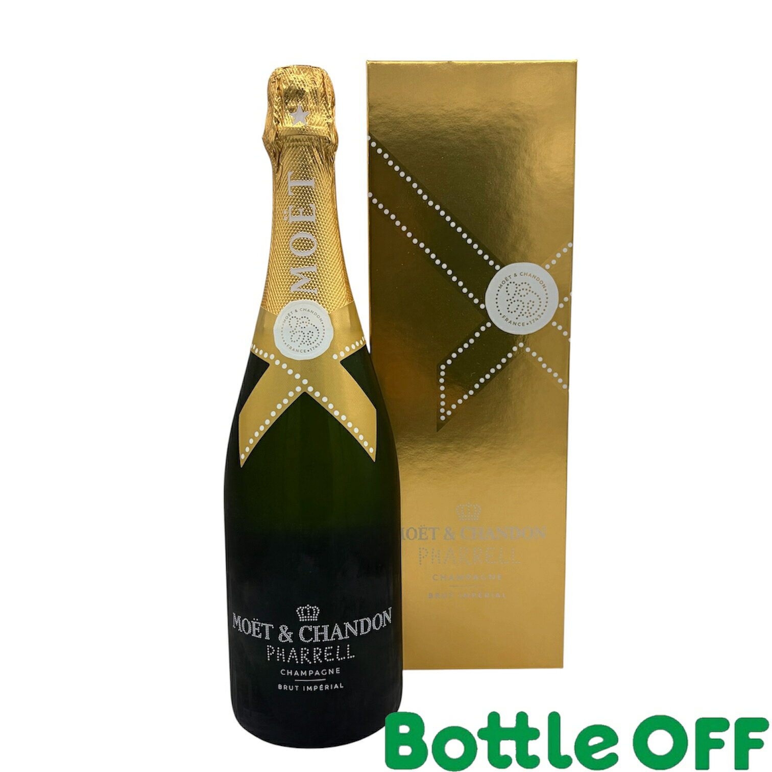 モエ・エ・シャンドン アンペリアル ファレル・ウィリアムス コラボレーション 箱付き 12.5% 750ml MOET CHANDON PHARRELL WILLIAMS BRUT IMPÉRIAL シャンパン【二次流通品】