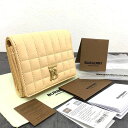 【中古】 送料込み! 未使用品 BURBERRY 三つ折り財布 ベージュ ゴールド TB コンパクトウォレット トーマスバーバリー 34