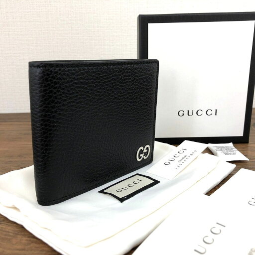 【中古】 送料込み! 未使用品 GUCCI 札入れ 473916 ドリアン ブラック 箱付き 二つ折り財布 ☆プレゼントにも☆35 【中古】 送料込み! 未使用品 GUCCI 札入れ 473916 ドリアン ブラック 箱付き 二つ折り財布 ☆プレゼントにも☆35