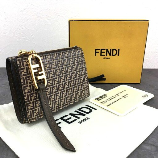 【中古】 送料込み! 未使用品 FENDI コンパクトウォレット 8M0462 ズッカ柄 箱付き ☆プレゼントにも☆ 248 【中古】 送料込み! 未使用品 FENDI コンパクトウォレット 8M0462 ズッカ柄 箱付き ☆プレゼントにも☆ 248