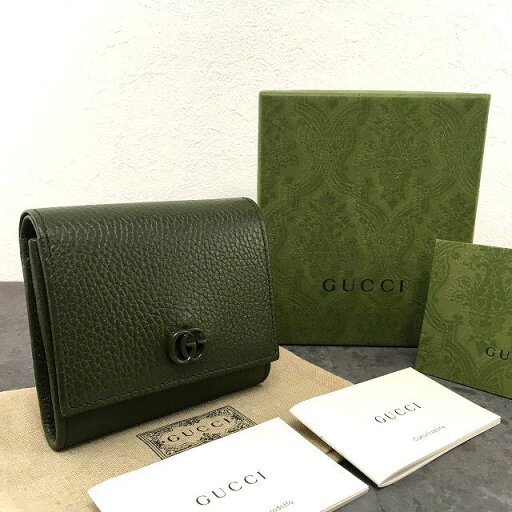【中古】 送料込み! 未使用品 GUCCI コンパクトウォレット 598537 グリーン 箱付き メンズ レディース ☆プレゼント☆ 382 【中古】 送料込み! 未使用品 GUCCI コンパクトウォレット 598537 グリーン 箱付き メンズ レディース ☆プレゼント☆ 382