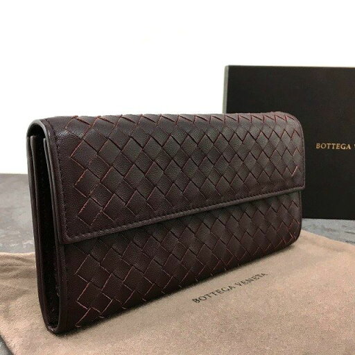 【中古】 送料込み! 美品 BOTTEGAVENETA 長財布 ラムスキン 赤茶 箱付き メンズ レディース 386 【中古】 送料込み! 美品 BOTTEGAVENETA 長財布 ラムスキン 赤茶 箱付き メンズ レディース 386
