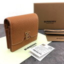 【中古】 送料込み! 未使用品 BURBERRY コンパクトウォレット TB ブラウン レザー メンズ レディース ☆プレゼントにも☆ 401(4)