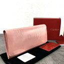 【中古】 送料込み! 極美品 Cartier 長財布 L3000785 ハッピーバースディー ピンク エナメル 箱付き 438