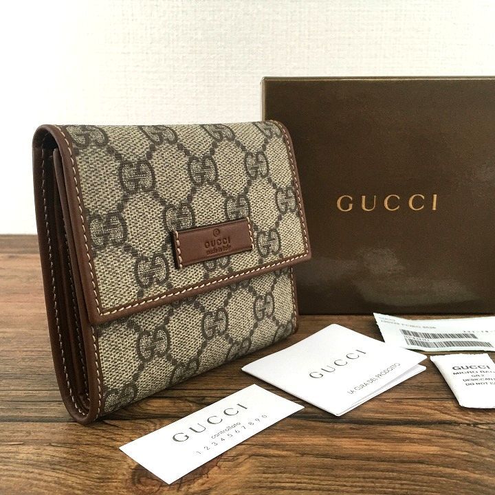 新品未使用品　箱付き　GUCCI グッチ　二つ折り財布　マイクロGG ブラック グッチ 二つ折り財布（札入れ） 財布 メンズ GGマーモント ブラック