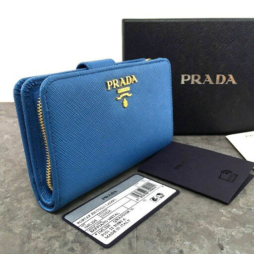 【中古】 送料込み! 未使用品 PRADA ミディアムウォレット 1ML225 RFID反応あり 箱付き ☆プレゼントにも☆ 548 【中古】 送料込み! 未使用品 PRADA ミディアムウォレット 1ML225 RFID反応あり 箱付き ☆プレゼントにも☆ 548