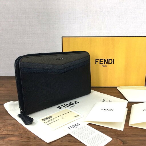 【中古】 送料込み! 極美品 FENDI ジップウォレット セレリア 7M0233 長財布 メンズ レディース 297 【中古】 送料込み! 極美品 FENDI ジップウォレット セレリア 7M0233 長財布 メンズ レディース 297