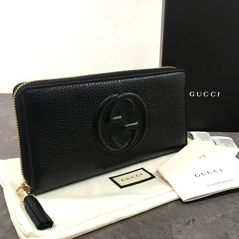 【中古】 送料込み！ 未使用品 GUCCI ジップウォレット ソーホー 箱付き 606