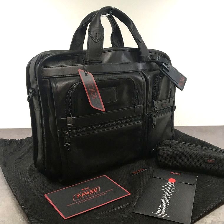 TUMI 黒 オールレザー ビジネスバッグ トゥミ TUMI 正規品5年保証 トゥミ ビジネスバッグ メンズ レディース
