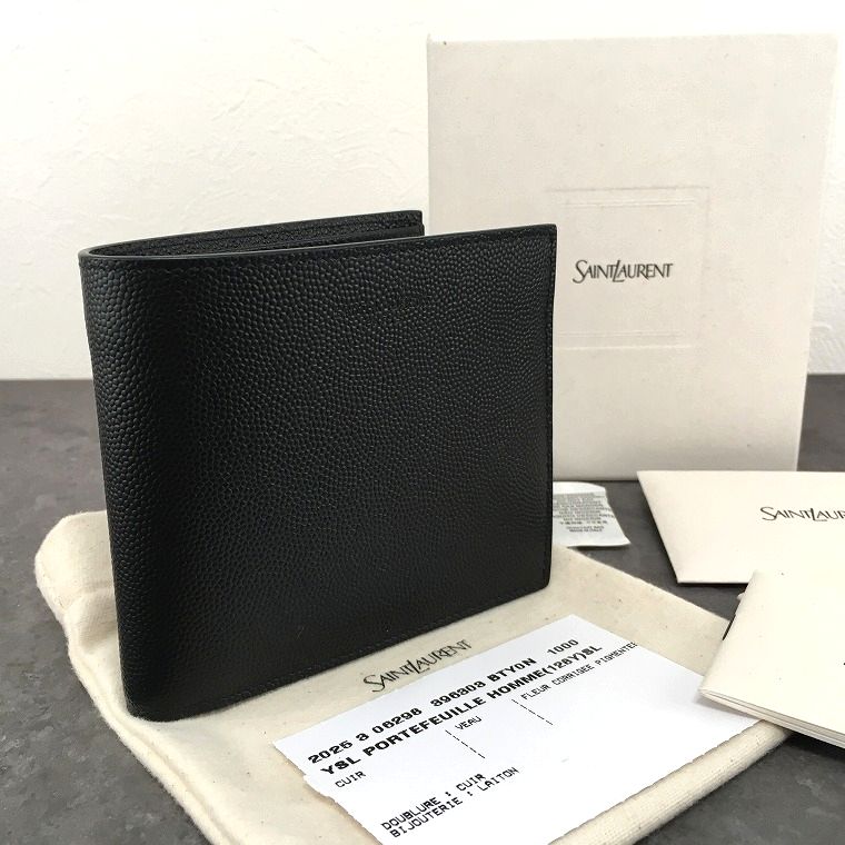 Rakuten - 【中古】 送料込み！ 未使用品 Saint Laurent 二つ折り財布 箱付き YSL 269