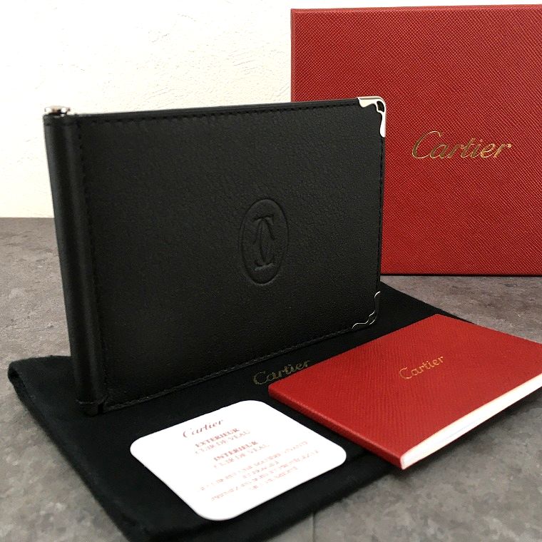 C, L, R, W - 【中古】 送料込み！ 未使用品 Cartier マネークリップ CRL3001371 マストライン 箱付き 613