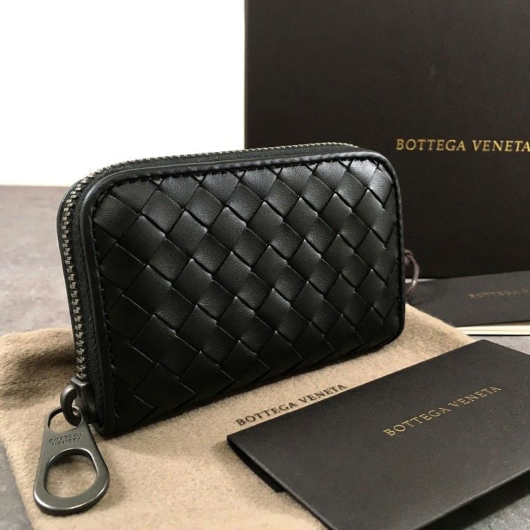 Rakuten - 【中古】 送料込み！ 極美品 BOTTEGAVENETA コインケース ブラック カーフスキン 総イントレチャート 56