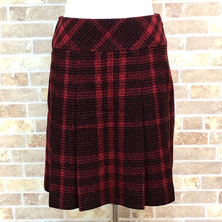 【新品未使用】BURBERRY 赤系チェック柄プリーツスカート 38 楽天市場】チェック スカート 赤（ブランドバーバリー）の通販