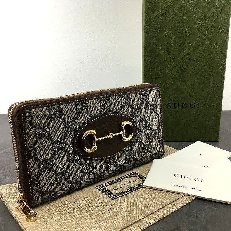 【中古】 送料込み！ 未使用品 GUCCI ジップウォレット ホースビット 193