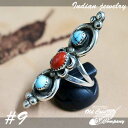 CfBAWG[ O #9 Vo[ ^[RCY R[ Indian jewelry - Ring - Kingman Mt and Coral Y fB[X Mtg v[g 