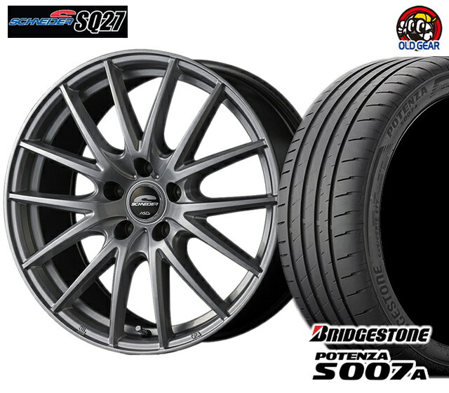 マルカ シュナイダー SQ27 タイヤ・ホイール 新品 4本セット ブリヂストン ポテンザS007A 225/40R18 パーツ バランス調整済み！ taiya