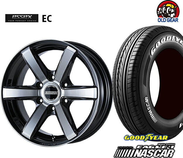 【ハイエース200系 タイヤ ホイール 新品 4本セット】◆essex ECエセックス EC◆215/60R17新品GOODYEAR グッドイヤー NASCAR ナスカー 【バランス調整済み！】
