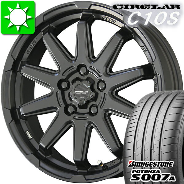 205/50R16 ブリヂストン ポテンザ S007A 新品サマータイヤ ホイール 4本セット 共豊　CIRCLAR　C10S バランス調整済み taiya