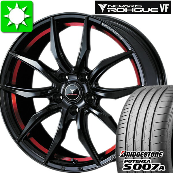 215/40R18 ブリヂストン ポテンザ S007A 新品サマータイヤ ホイール 4本セット ウエッズ ノヴァリス ローグ VF バランス調整済み taiya