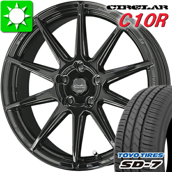 185/55R15 トーヨータイヤ SD-7 新品サマータイヤ ホイール 4本セット サーキュラー C10R バランス調整済み taiya