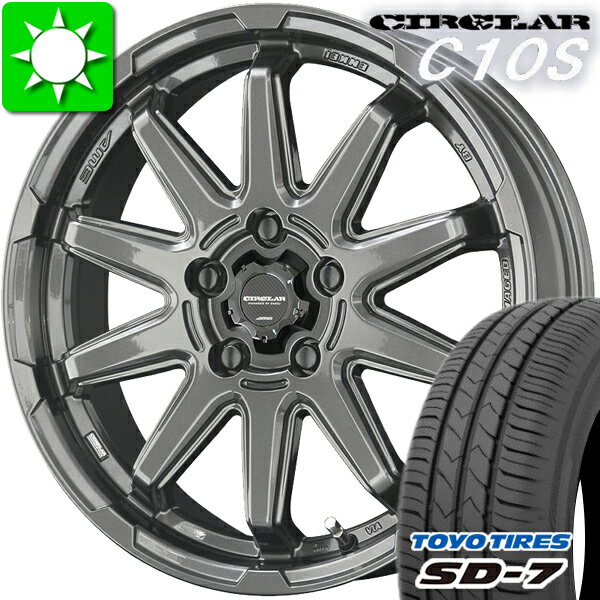 215/60R16 トーヨータイヤ SD-7 新品サマータイヤ ホイール 4本セット 共豊　CIRCLAR　C10S バランス調整済み taiya