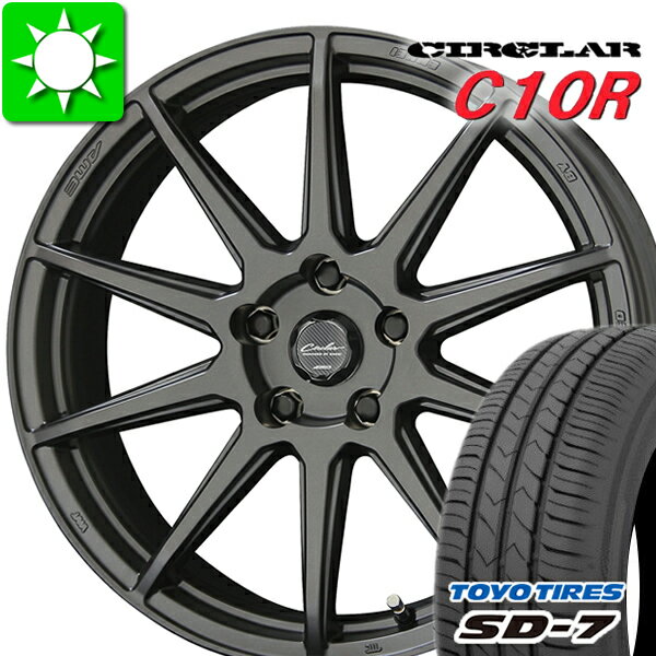 215/45R17 トーヨータイヤ SD-7 新品サマータイヤ ホイール 4本セット 共豊　CIRCLAR　C10R バランス調整済み taiya