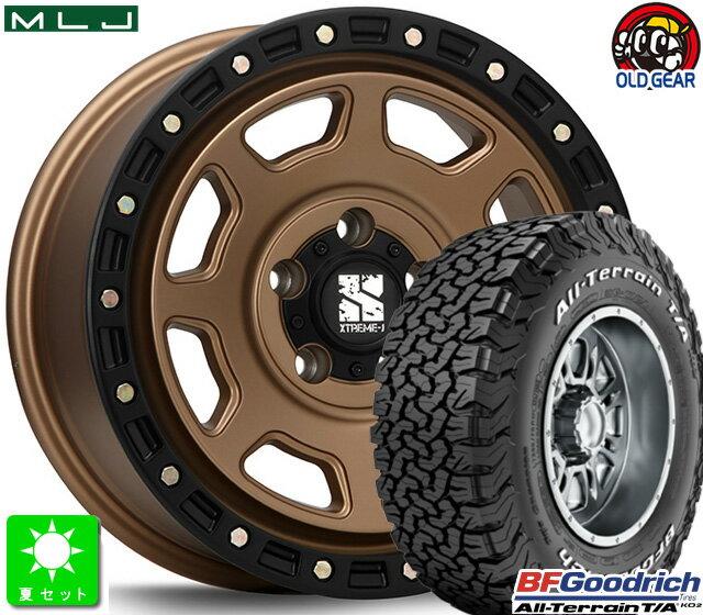 215/70R16 100/97R LRC RWLBF Goodrich All-Terrain T/A KO2 ホワイトレター新品 サマータイヤ ホイール4本セットMLJ XTREME-J XJ0716インチ 7.0J 5H114.3マットブロンズブラックリム taiya