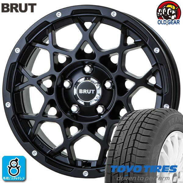限定特価【2023〜2024年製】215/70R16 100Qトーヨー ウィンタートランパス TX新品 スタッドレスタイヤ ホイール4本セットブルート BRUT BR-5516インチ 6.5J 5H114.3ミルドサティンブラック組込み済 バランス調整済 taiya