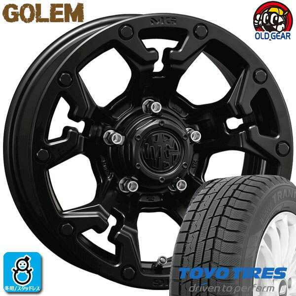 限定特価【2023〜2024年製】215/70R16 100Qトーヨー ウィンタートランパス TX新品 スタッドレスタイヤ ホイール4本セットマーテルギア MG GOLEM16インチ 7.0J 5H114.3マットブラックポリッシュ組込み済 バランス調整済 taiya