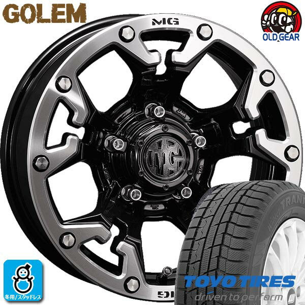 限定特価【2023〜2024年製】215/70R16 100Qトーヨー ウィンタートランパス TX新品 スタッドレスタイヤ ホイール4本セットマーテルギア MG GOLEM16インチ 7.0J 5H114.3BLACK×MACHINING LIP組込み済 バランス調整済 taiya